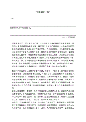 法院实习总结3000字法律实习日记法院实习心得体会.docx