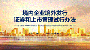 境内企业境外发行证券和上市管理试行办法系统学习解读动态（ppt）资料.pptx