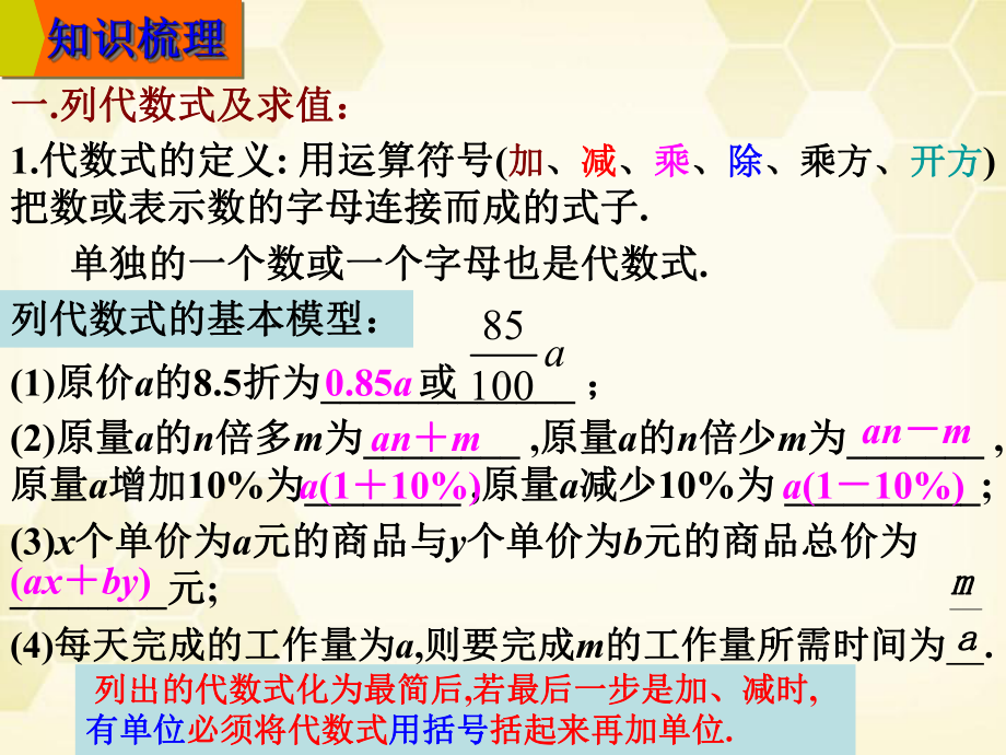 专题一数与式 1.2整式与因式分解-2021年中考数学一轮复习ppt课件.ppt_第2页