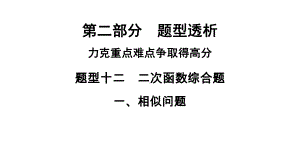 河南省2021年中考数学专用题型12　二次函数综合题1、相似问题 ppt课件.ppt