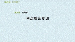 2021年中考一轮复习冀教版数学考点整合专训第九章 三角形 ppt课件.ppt