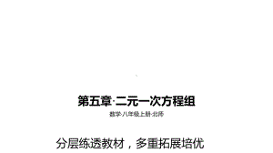 2021年中考一轮复习北师大版数学八年级上册 第五章·二元一次方程组 素养拓展 ppt课件.pptx