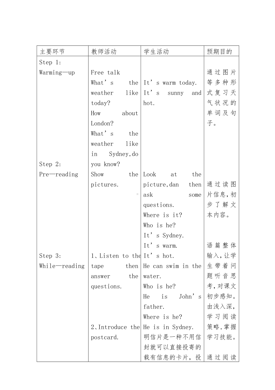 四年级英语《WeatherRead and write》教学设计.doc_第3页