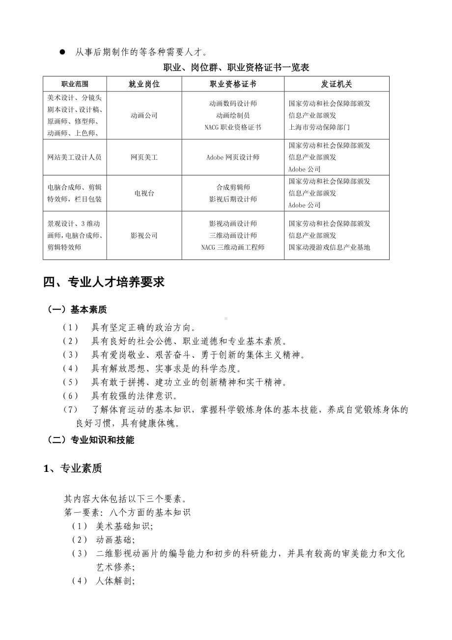 动漫设计与制作专业人才培养方案(1).doc_第3页