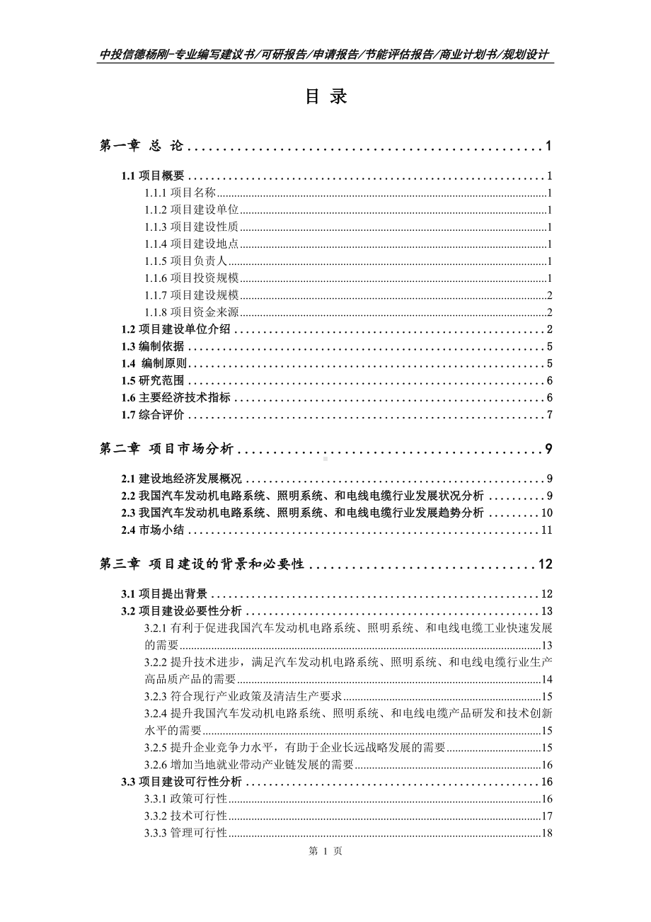 汽车发动机电路系统、照明系统、和电线电缆可行性研究报告.doc_第3页