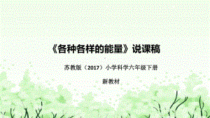 《各种各样的能量》说课（附反思、板书）ppt课件(共40张PPT)-2023新苏教版六年级下册《科学》.pptx