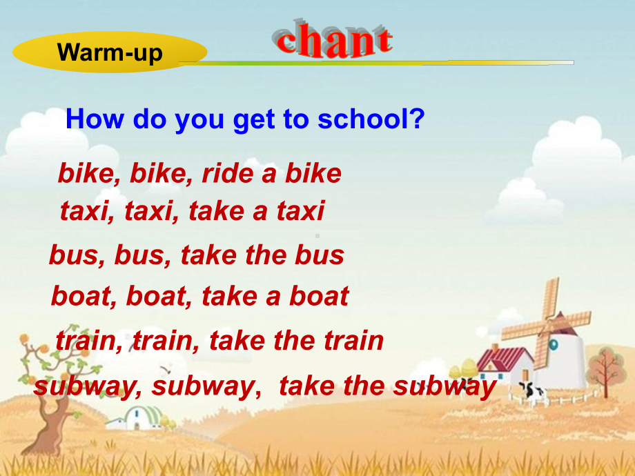 Unit 3 How do you get to school Section A 1a-1c课件 -2022-2023学年人教版英语七年级下册.pptx_第3页