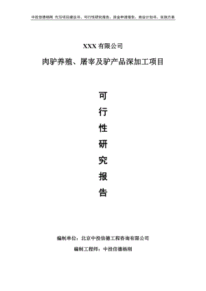 肉驴养殖、屠宰及驴产品深加工可行性研究报告建议书.doc