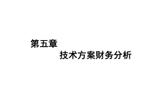 大学课件：5章 技术方案财务分析.pptx