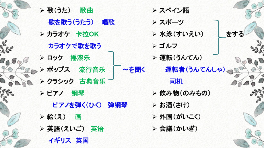 第11课 小野さんは 歌が 好きですppt课件-2023新标准初级《高中日语》上册.pptx_第2页