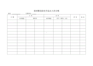 易制爆危险化学品出入库台账.docx