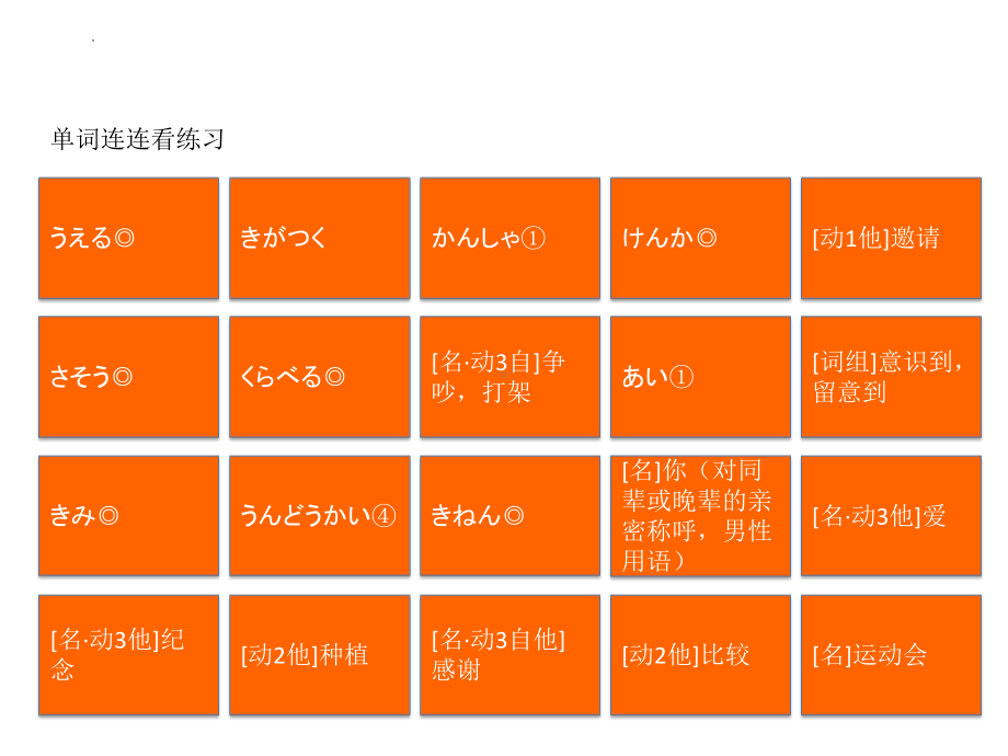 第12课 单词连连看练习 ppt课件-2023新人教版《初中日语》第三册.pptx_第1页