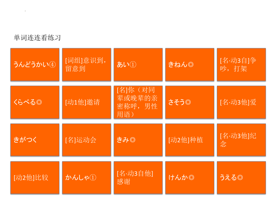 第12课 单词连连看练习 ppt课件-2023新人教版《初中日语》第三册.pptx_第3页