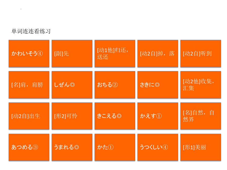 第5课 单词连连看练习 ppt课件-2023新人教版《初中日语》第三册.pptx_第1页