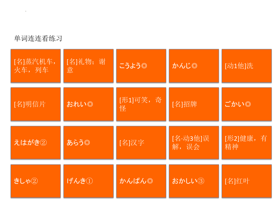 第4课 单词连连看练习 ppt课件-2023新人教版《初中日语》第三册.pptx_第2页