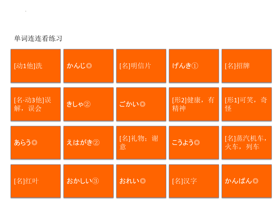 第4课 单词连连看练习 ppt课件-2023新人教版《初中日语》第三册.pptx_第3页