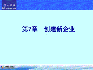 大学课件：第7章 创建新企业.ppt