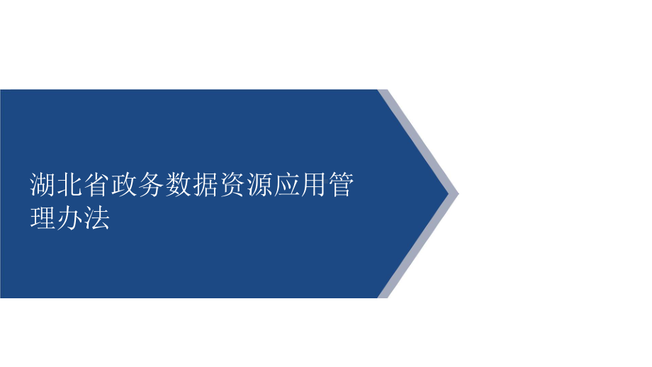 湖北省政务数据资源应用管理办法.pptx_第1页