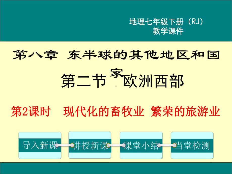 初一七年级地理下册课件第八章东半球的其他的地区和国家第二节欧洲西部第2课时现代化的畜牧业繁荣的旅游业.ppt_第1页