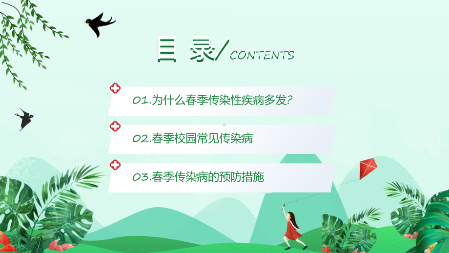 绿色卡通风春季传染病预防知识教学动态（ppt）.pptx_第2页