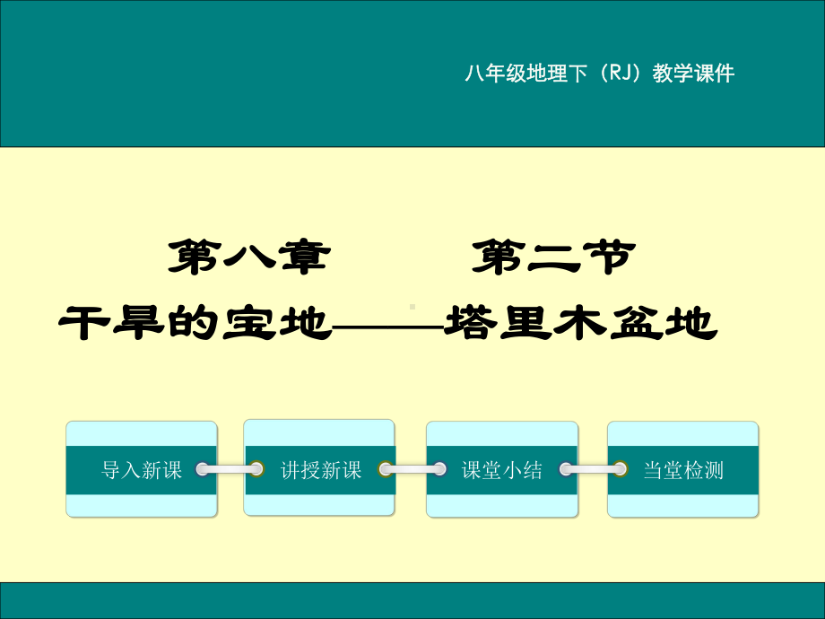 人教版小学八年级地理下册第八章西北地区第二节干旱的宝地塔里木盆地.ppt_第1页