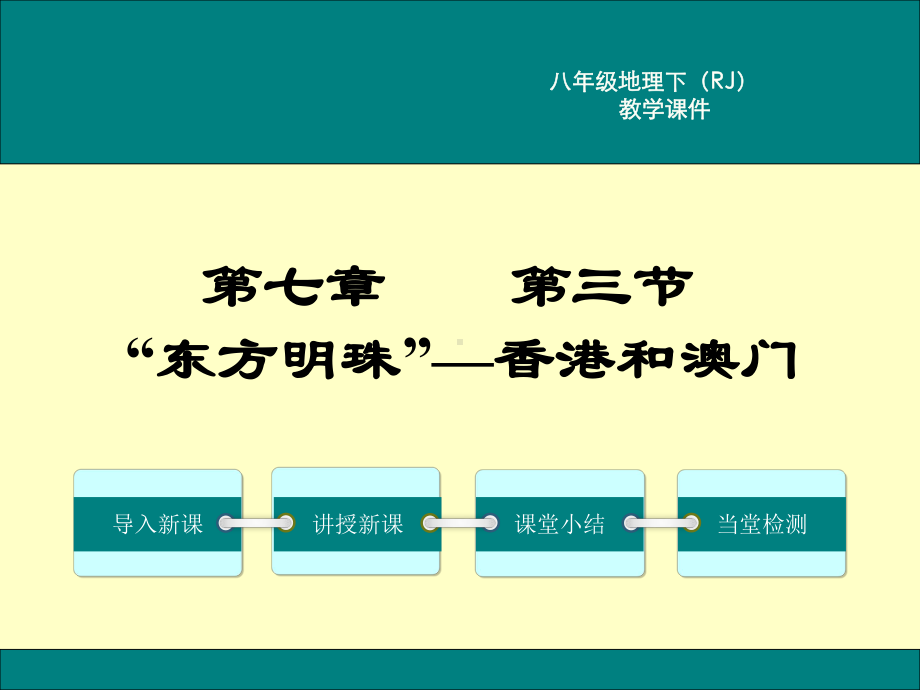 人教版小学八年级地理下册第七章南方地区第三节“东方明珠香港和澳门.ppt_第1页