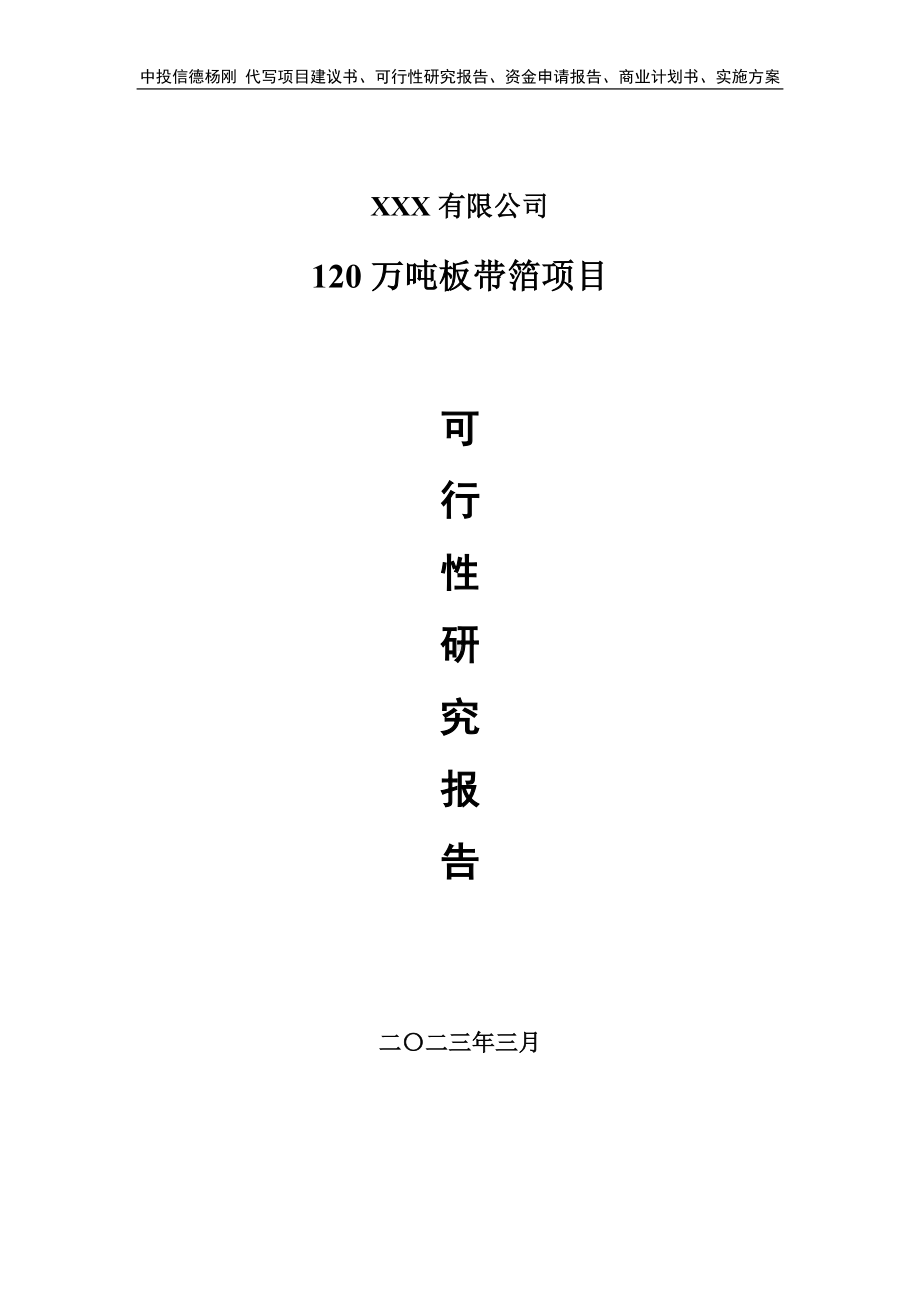 120万吨板带箔项目可行性研究报告建议书.doc_第1页