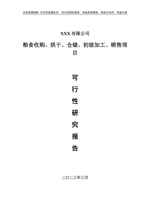 粮食收购、烘干、仓储、初级加工、销售可行性研究报告.doc