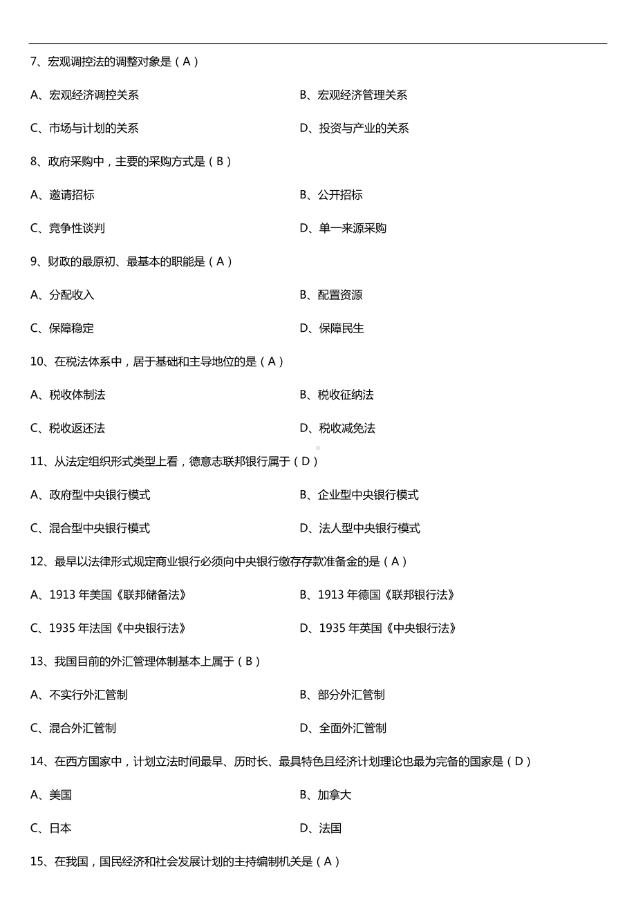 2019年10月自学考试00244经济法概论试题及答案.doc_第2页