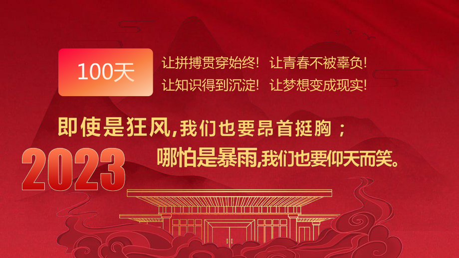 2023砥砺百日圆梦高考PPT2023年高考百日冲刺誓师大会PPT课件（带内容）.pptx_第3页