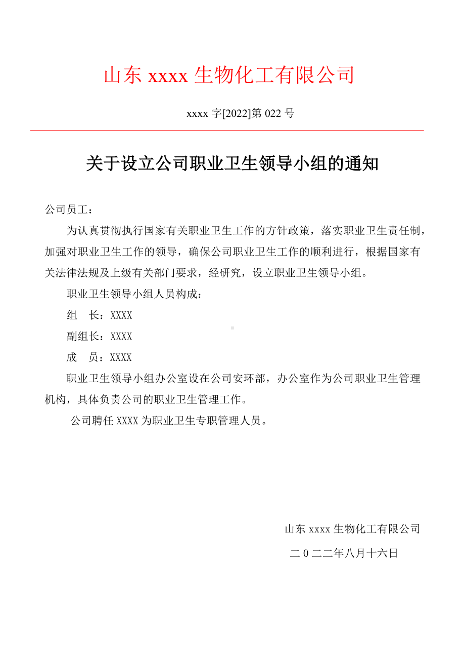 设置职业卫生管理机构及人员文件.docx_第1页