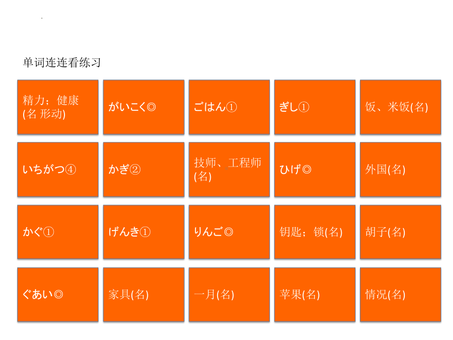 第2课 单词连连看练习ppt课件-2023新新编日语《高中英语》第一册.pptx_第1页