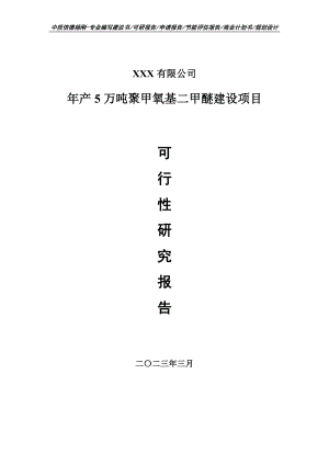 年产5万吨聚甲氧基二甲醚建设可行性研究报告建议书.doc