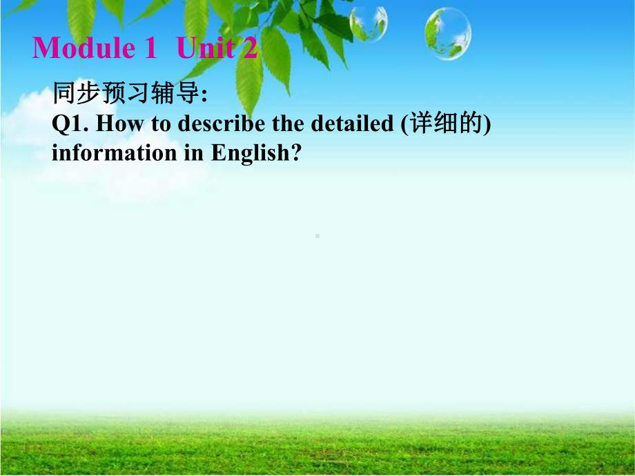 Module 1 Unit 2 教学（ppt课件） -2023新外研版九年级下册《英语》.ppt_第2页