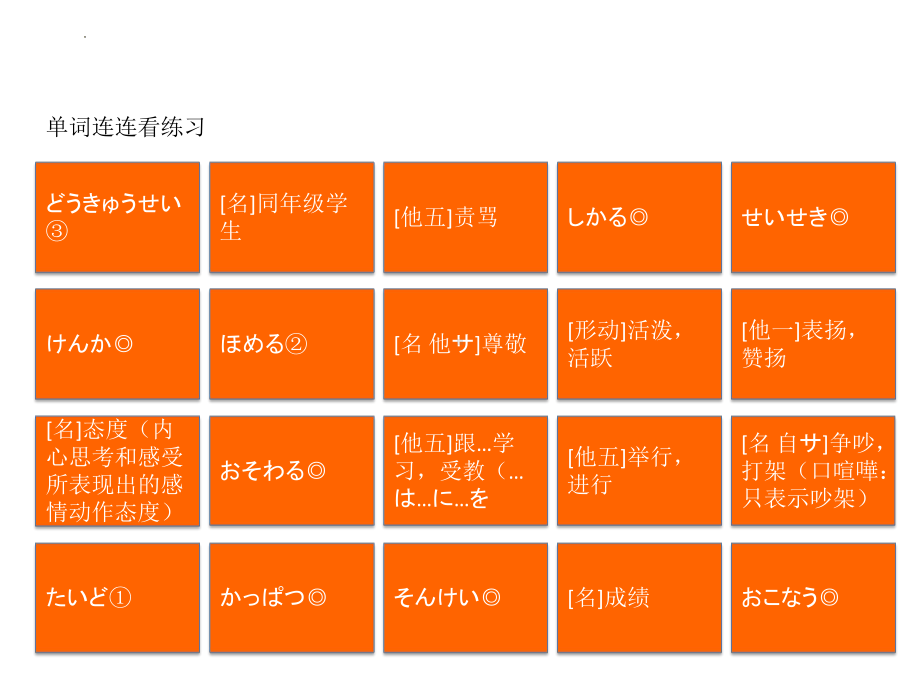 第二单元复习 单词连连看练习ppt课件-2023新新编日语《高中日语》第二册.pptx_第2页