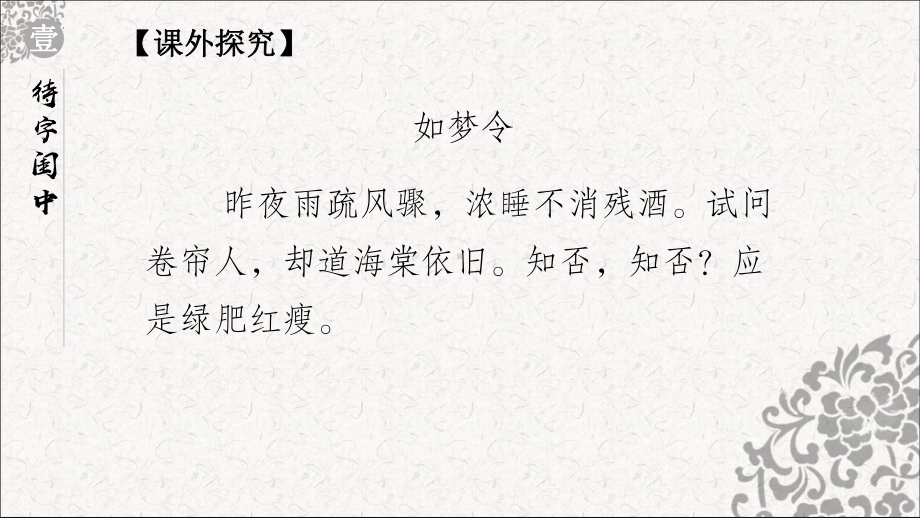 2022年中考语文二轮复习专题：此情无计可消除-李清照词作专题 ppt课件(共25张PPT).pptx_第3页