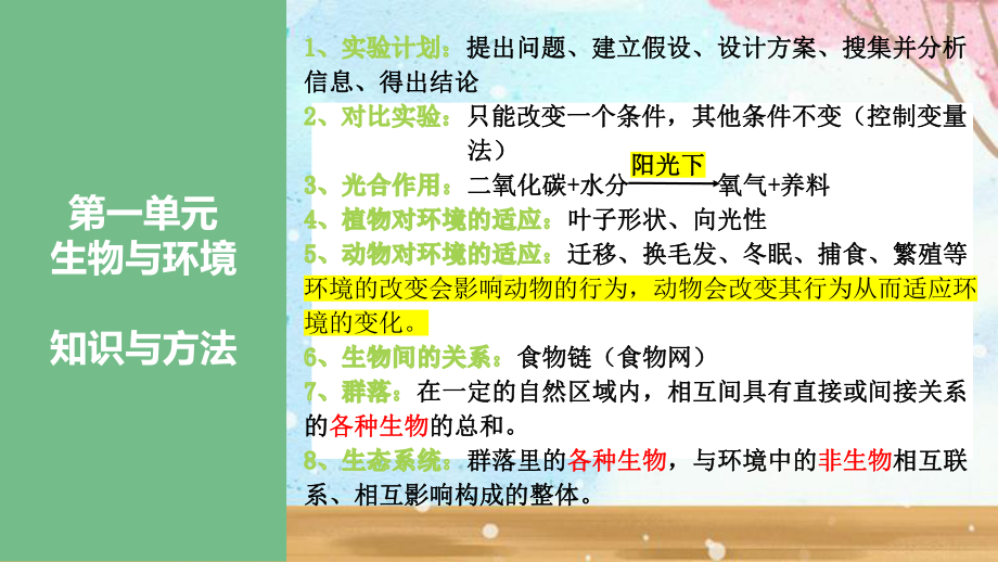 2023新青岛版六三制五年级下学期科学1-4单元复习.pptx_第2页