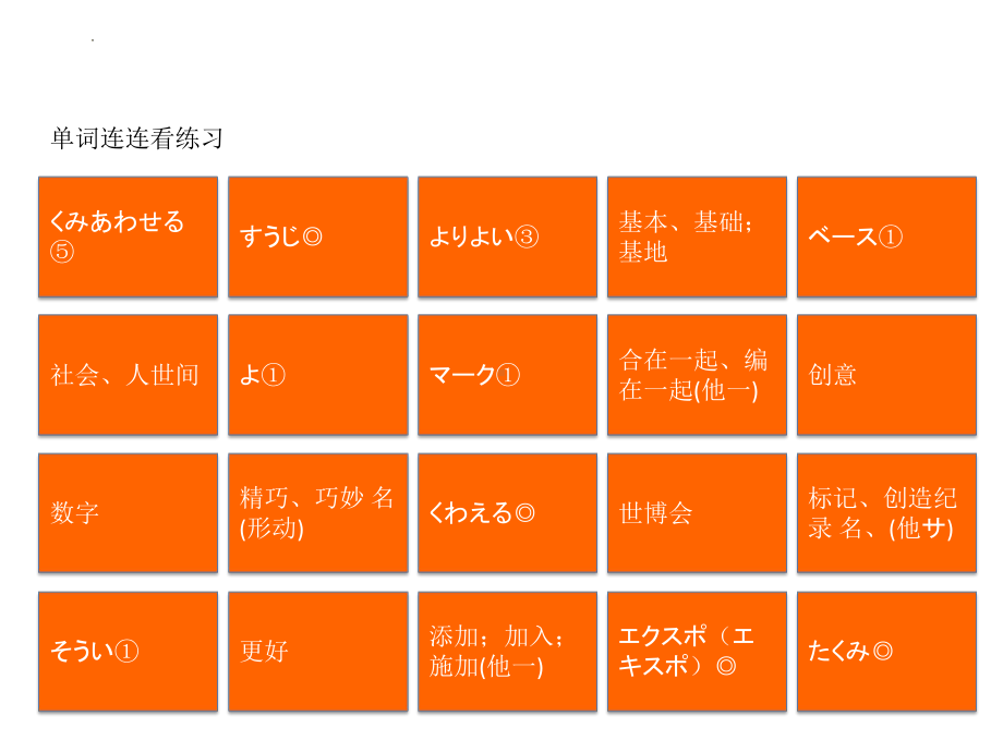 第1课 单词连连看练习ppt课件-2023新新编日语《高中日语》第三册.pptx_第1页