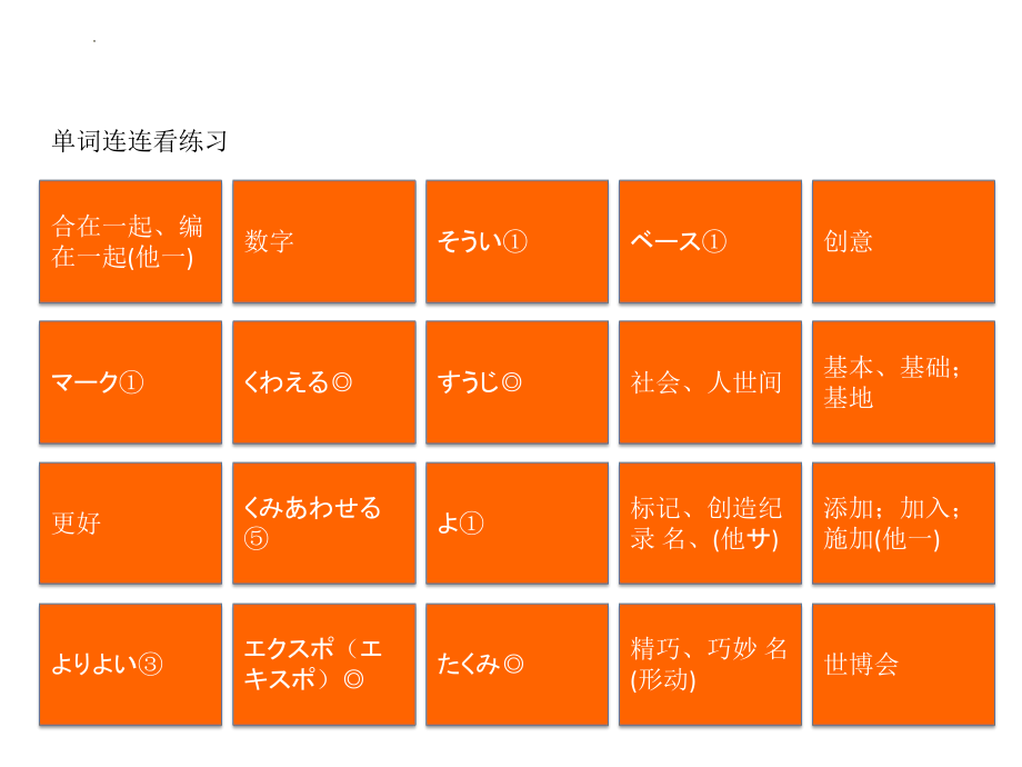 第1课 单词连连看练习ppt课件-2023新新编日语《高中日语》第三册.pptx_第2页