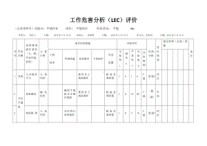 平缝作业活动危害分析及评价.docx