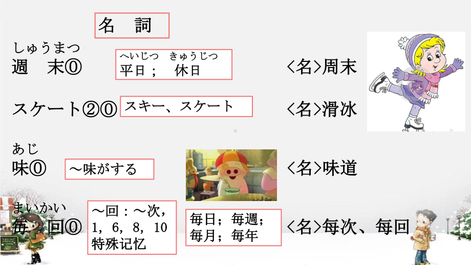 第23課休みの日、散歩したり、買い物に行ったりしますppt课件 -2023新标准《高中日语》初级上册.pptx_第3页