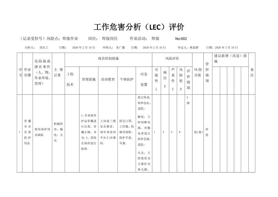 焊接作业危害分析及评价.docx_第1页