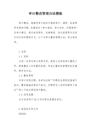 审计整改管理办法模板.docx