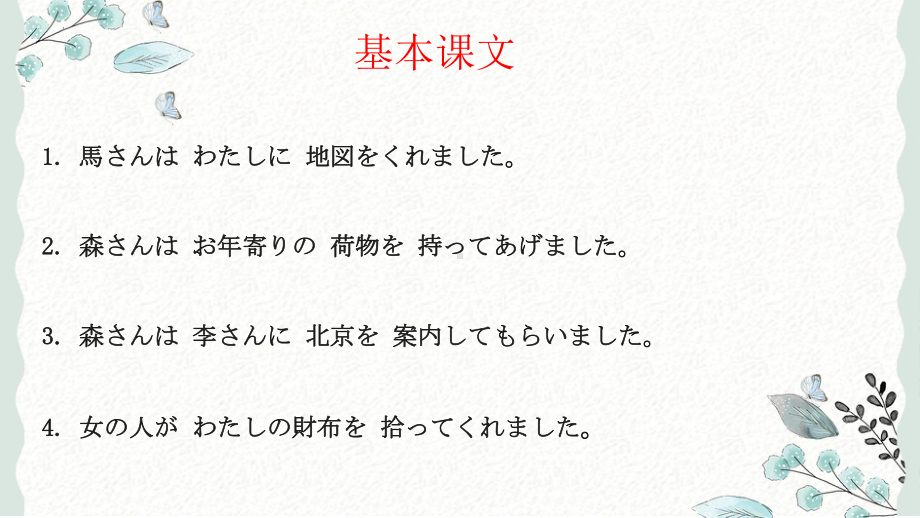 第28课 馬さんはわたしに地図をくれました ppt课件 (4)-2023标准《高中日语》初级下册.pptx_第2页