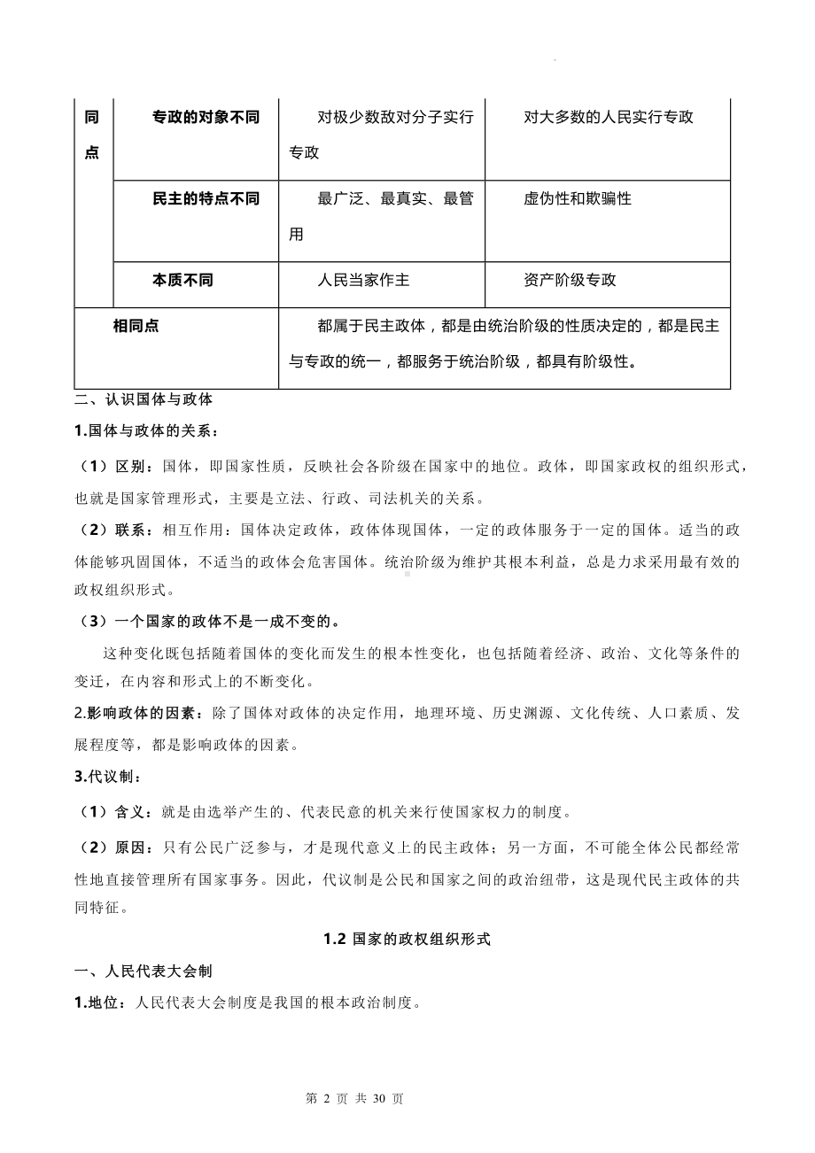 2023届高考政治一轮复习：统编版选择性必修1《当代国际政治与经济》考点提纲（实用必备！）.docx_第2页