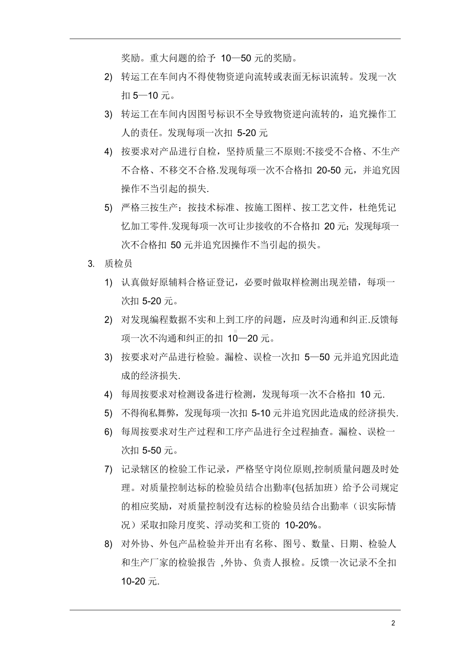 质量管理(暂行)奖惩办法.docx_第2页