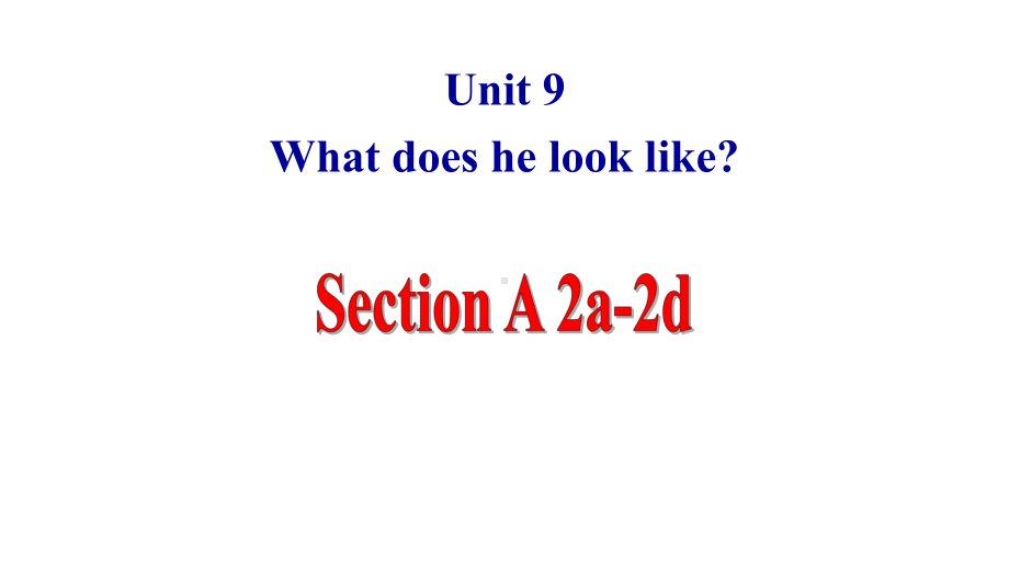 Unit9 What does he look like？Section A(2a-2d)（ppt课件） (共30张PPT)-2023新人教版七年级下册《英语》.pptx_第1页