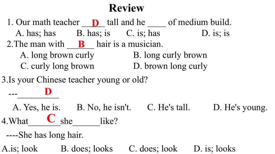 Unit9 What does he look like？Section A(2a-2d)（ppt课件） (共30张PPT)-2023新人教版七年级下册《英语》.pptx_第3页