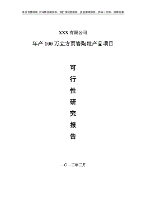 年产100万立方页岩陶粒产品项目可行性研究报告建议书.doc