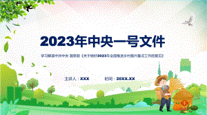 关于做好2023年全面推进乡村振兴重点工作的意见学习解读课程课件.pptx